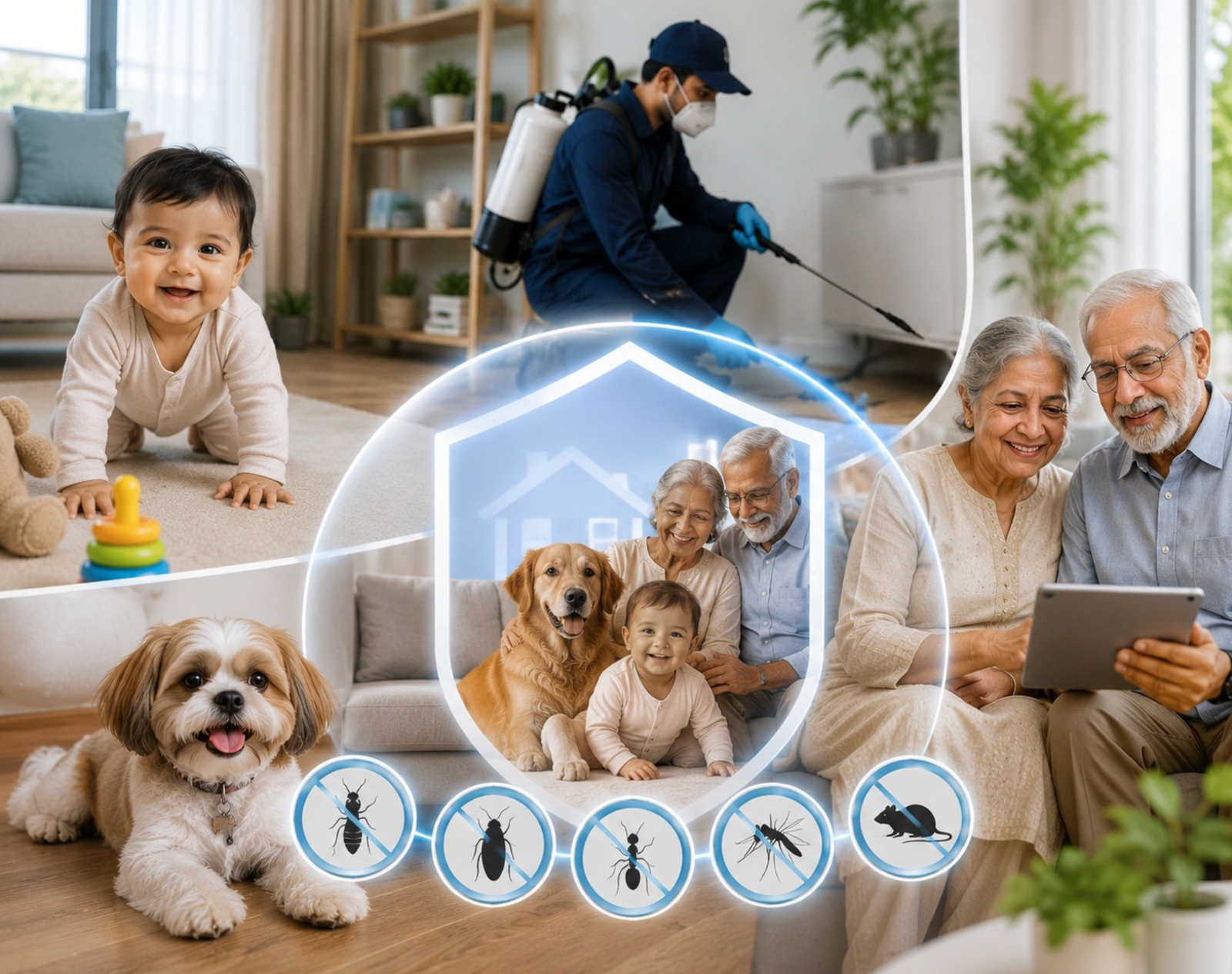 Safe pest control for babies, pets and senior citizens at home